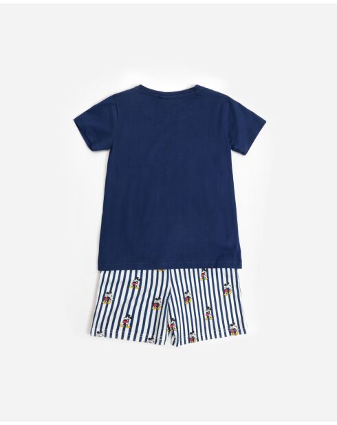 Pyjama d'été à manches courtes Mickey bleu