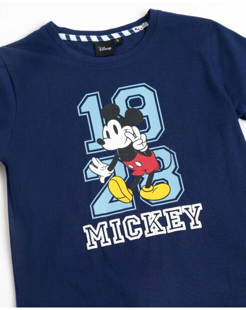 Pyjama d'été à manches courtes Mickey bleu