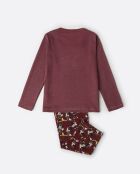 Minnie Mouse burgunderfarbener Langarm-Pyjama