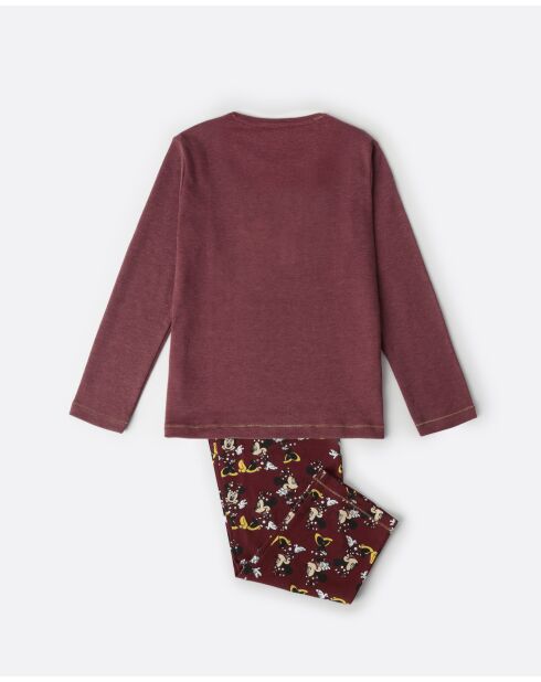 Minnie Mouse burgunderfarbener Langarm-Pyjama
