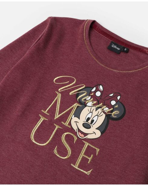 Minnie Mouse burgunderfarbener Langarm-Pyjama