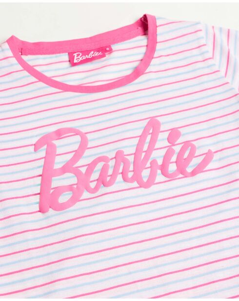 Pyjama Barbie Surf Girl à manches courtes rose