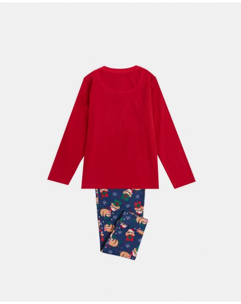 Have a Lazy Christmas roter Langarm-Pyjama