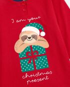 Pigiama rosso a maniche lunghe Have a Lazy Christmas
