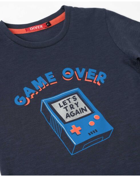 DIVER grauer Gaming-Pyjama mit kurzen Ärmeln
