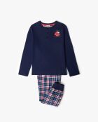 Marineblauwe pyjama met Manga Grande Tapeta Let It Snow