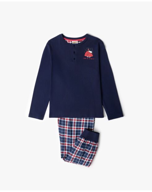 Manga Grande Tapeta Let It Snow Pyjama, marineblau