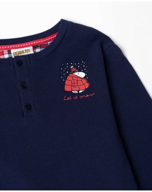 Manga Grande Tapeta Let It Snow Pyjama, marineblau