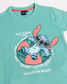 Groene pyjama met korte mouwen voor op vakantie