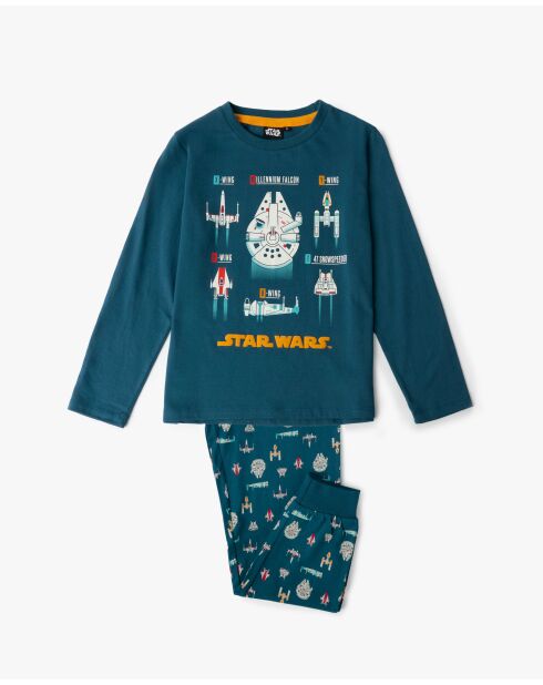 Langärmliger Pyjama mit Star Wars-Ozeanraumschiff-Muster
