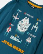 Langärmliger Pyjama mit Star Wars-Ozeanraumschiff-Muster