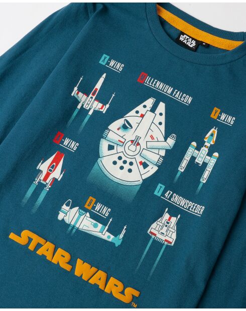 Langärmliger Pyjama mit Star Wars-Ozeanraumschiff-Muster