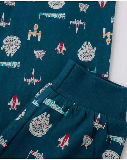 Langärmliger Pyjama mit Star Wars-Ozeanraumschiff-Muster