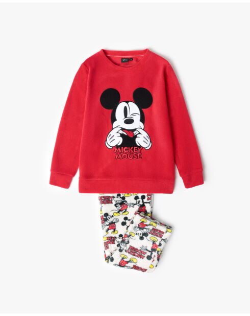Mickey roter warmer Langarm-Pyjama