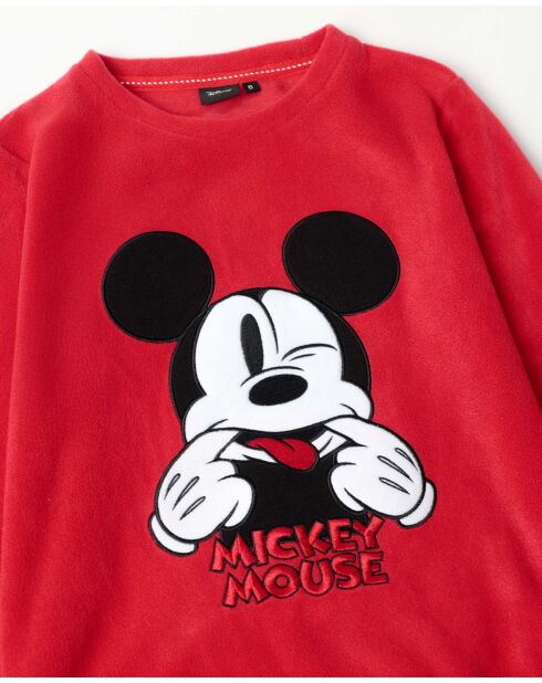 Mickey roter warmer Langarm-Pyjama