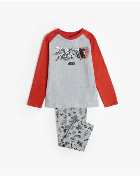 Star Wars-Pyjama mit langen Ärmeln, grau meliert, grau