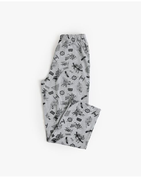 Star Wars-Pyjama mit langen Ärmeln, grau meliert, grau