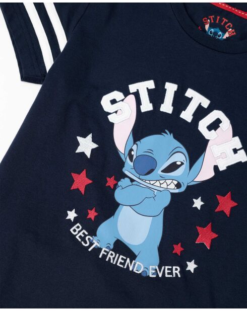 Pyjama à manches courtes Stitch University marine