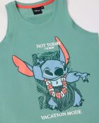 Pyjama sans manches en mode vacances vert