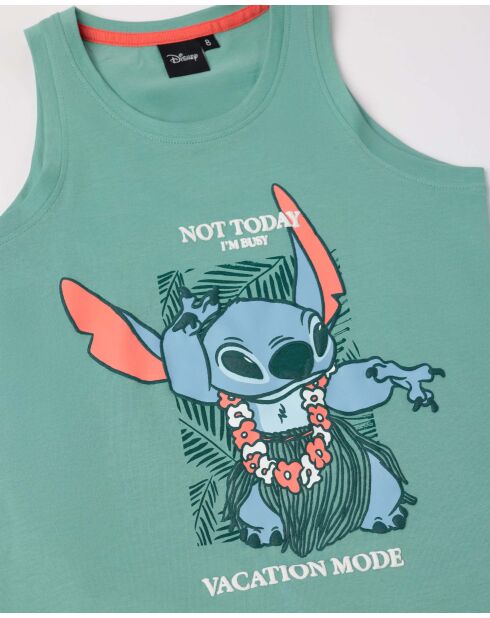 Pyjama sans manches en mode vacances vert