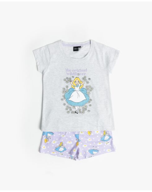 Pyjama à manches courtes Dreamland gris chiné