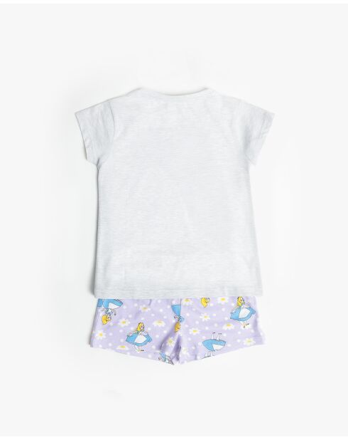 Pyjama à manches courtes Dreamland gris chiné