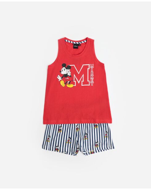 Mickey Mouse roter ärmelloser Sommerpyjama
