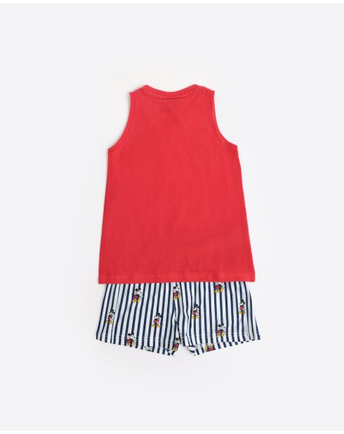 Mickey Mouse roter ärmelloser Sommerpyjama