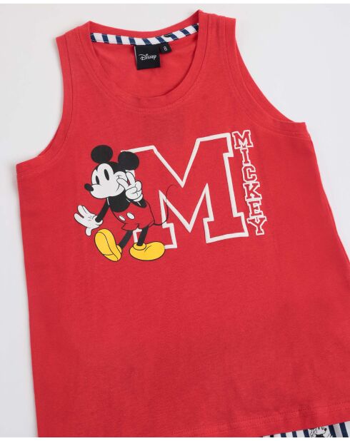 Mickey Mouse roter ärmelloser Sommerpyjama