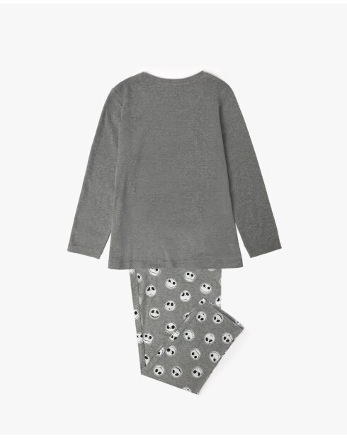 Pyjama à manches longues Nightmare gris chiné