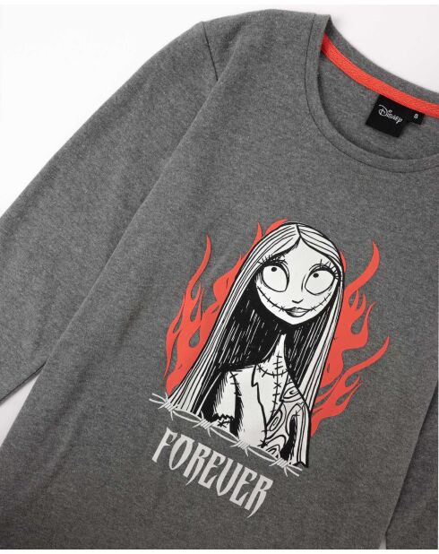 Pyjama à manches longues Nightmare gris chiné