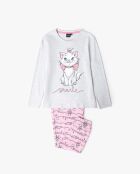 Pyjama à manches longues Marie gris chiné