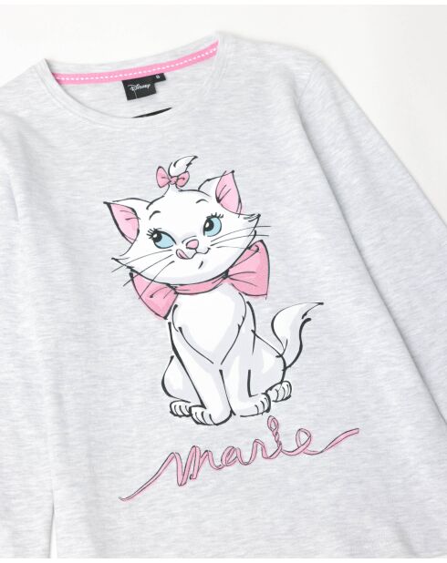 Pyjama à manches longues Marie gris chiné