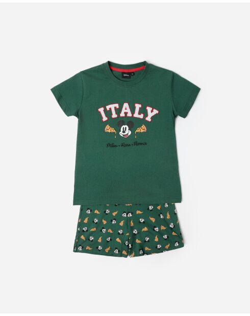 Pyjama à manches courtes Italie vert
