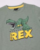 Pigiama a manica corta verde Toy Story Nervousaurus
