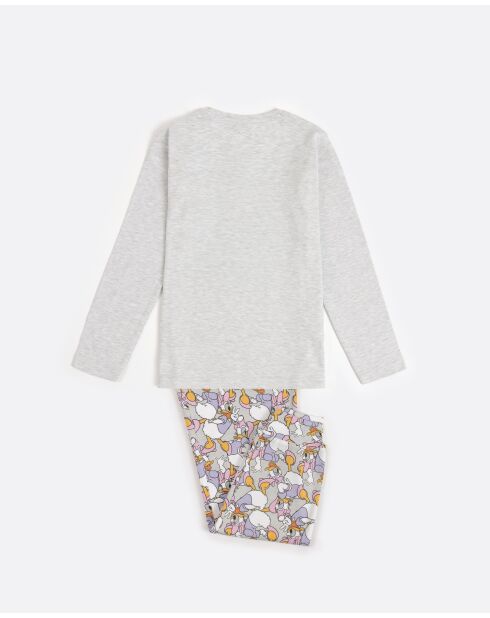 Pyjama à manches longues Daisy gris chiné
