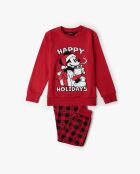 Pijama rojo de manga larga Mouse Holidays