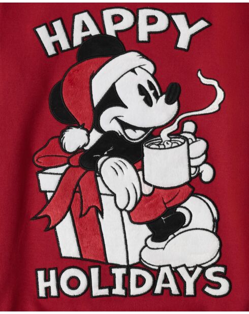 Pijama rojo de manga larga Mouse Holidays