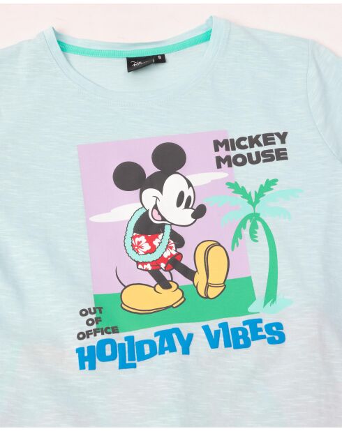 Holiday Vibes blauer Kurzarm-Pyjama