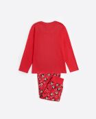 Pigiama rosso a maniche lunghe Mickey