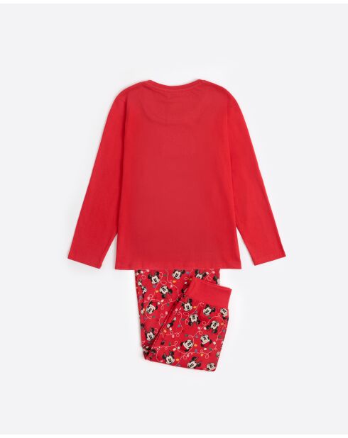 Pyjama à manches longues Mickey rouge