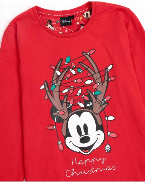 Pyjama à manches longues Mickey rouge