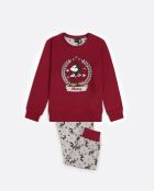Pijama de manga larga Burgundy King Mickey