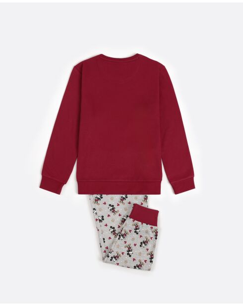 Pijama de manga larga Burgundy King Mickey