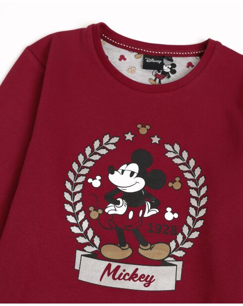 Pijama de manga larga Burgundy King Mickey