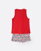 Stitch University roter Kurzarm-Pyjama