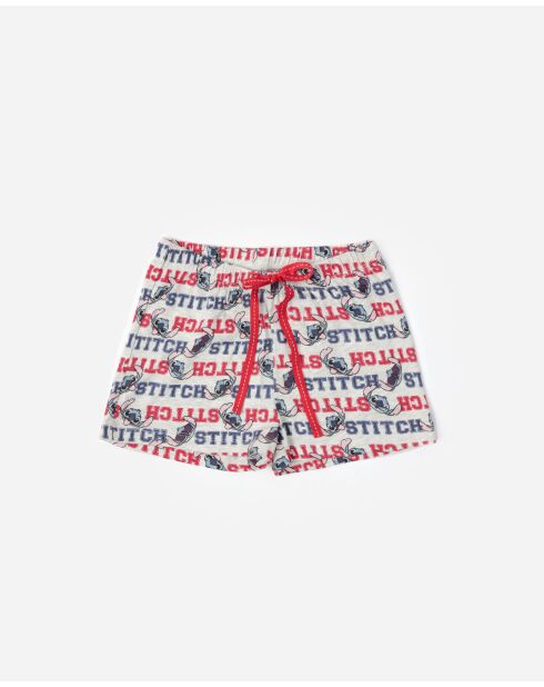 Stitch University roter Kurzarm-Pyjama