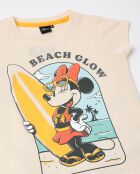 Pijama de surf de manga corta color crema
