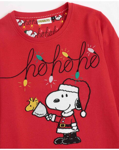 Pijama rojo de manga larga Ho Ho