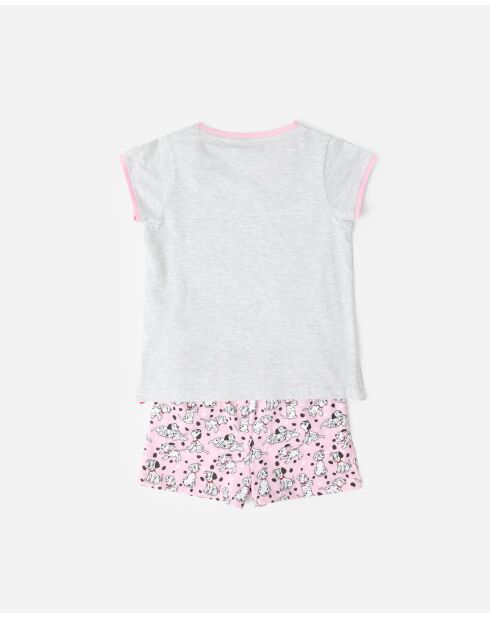 Pyjama à manches courtes 101 raisons gris chiné